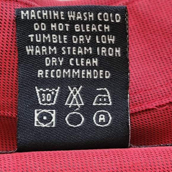 Red Polynosic Rayon Shirt | Y2K Men's XL Button-Down Collar - Picture 10 of 12